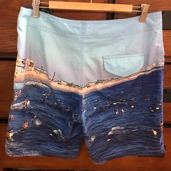 Mens Paradise City Oceanside Swim Trunks Size Small, Size 34 - Picture 2 of 12